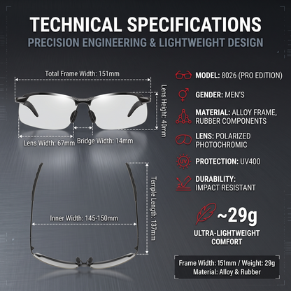🔥2026 HOT SALE💥Smart zoom reading glasses & photochromic sunglasses with anti-glare polarized lenses