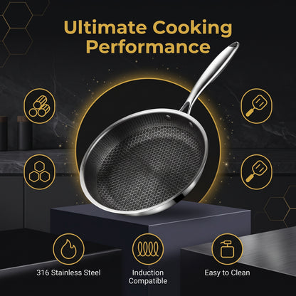 🥳2026 HOT SALE💅Stainless steel non-stick frying pan