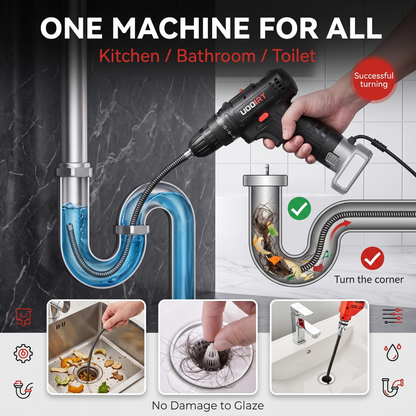 🔥50% OFF🔥Powerful spring tool for unclogging toilets, kitchen pipes, and floor drains