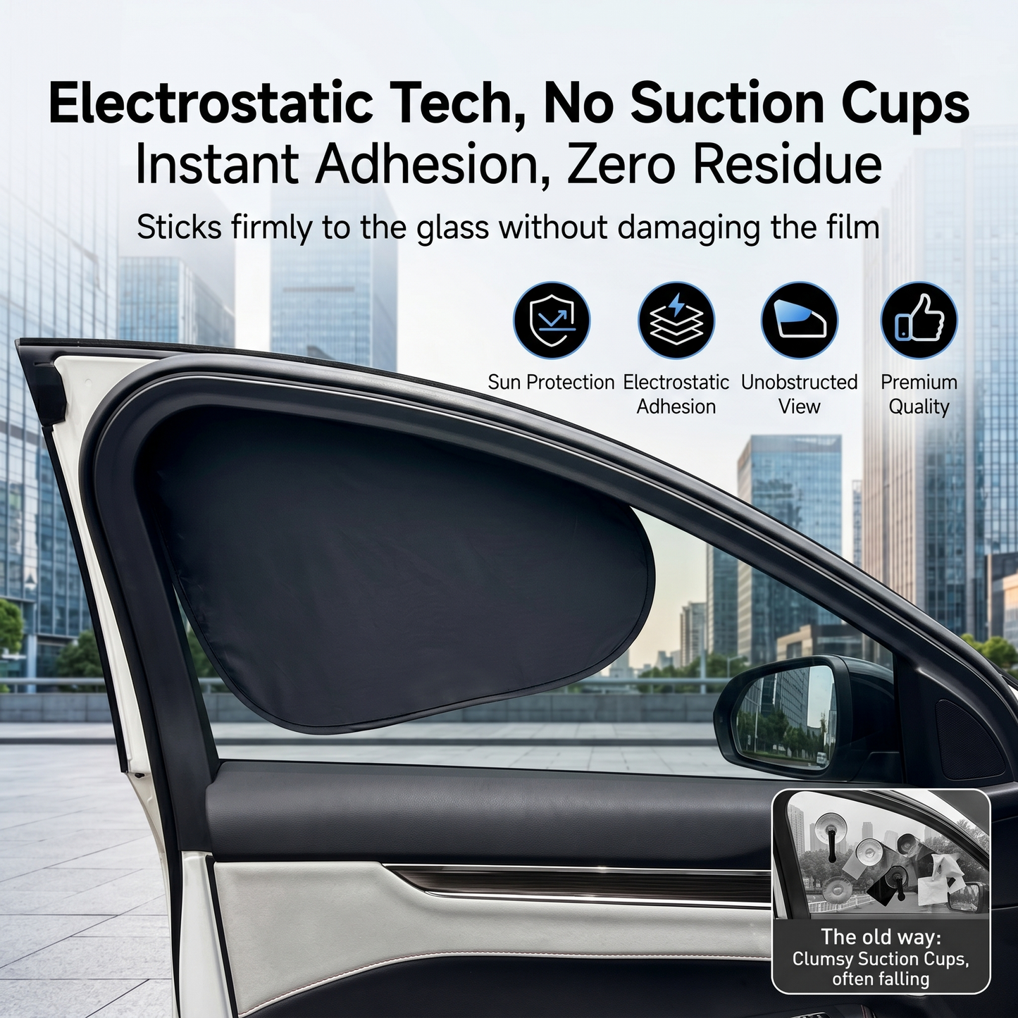 💥2026 HOT SALE💥Car Electrostatic Adsorption Sunshade And Sun Protection Curtain