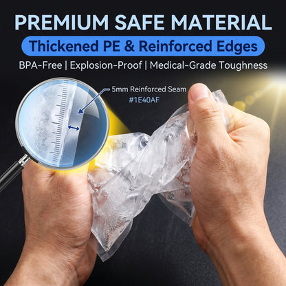 ✨50%off 🧊100% Non-Toxic Food-Grade Ice Popsicle Bags - Premium Pure PE Self-Sealing Ice Candy Pouches, Odorless & Safe DIY Freezing Trays for Baby Puree & Fruit Juice