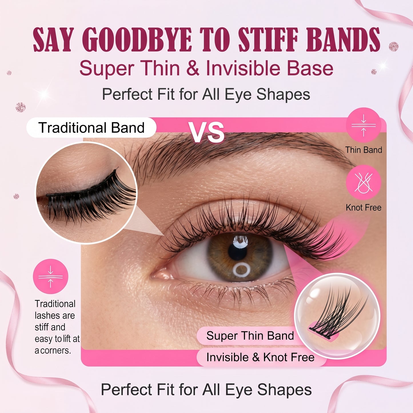 ✨50%off✨Salon-Quality At-Home Lash Clusters Set - Spiky Wispy Mega Volume Lashes (30D/50D/80D/100D) | Reusable & Waterproof
