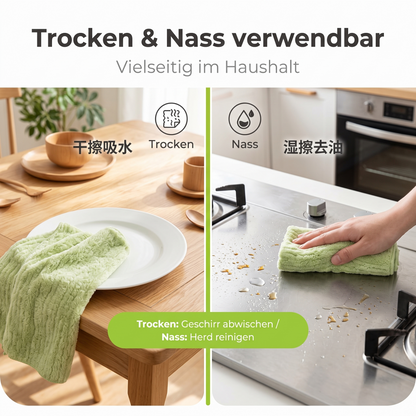 ✨1 kaufen, 1 gratis!✨ Antibakterielles Reinigungstuch aus Bambus-Mikrofaser zum Abreißen.