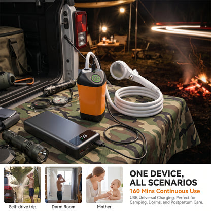🔥New Upgrade🔥Portable, plug-free outdoor rechargeable electric shower