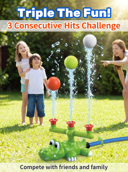 🔥50%off   Kids Baseball Launch Rocket Sprinkler Outdoor Lawn Water Toy