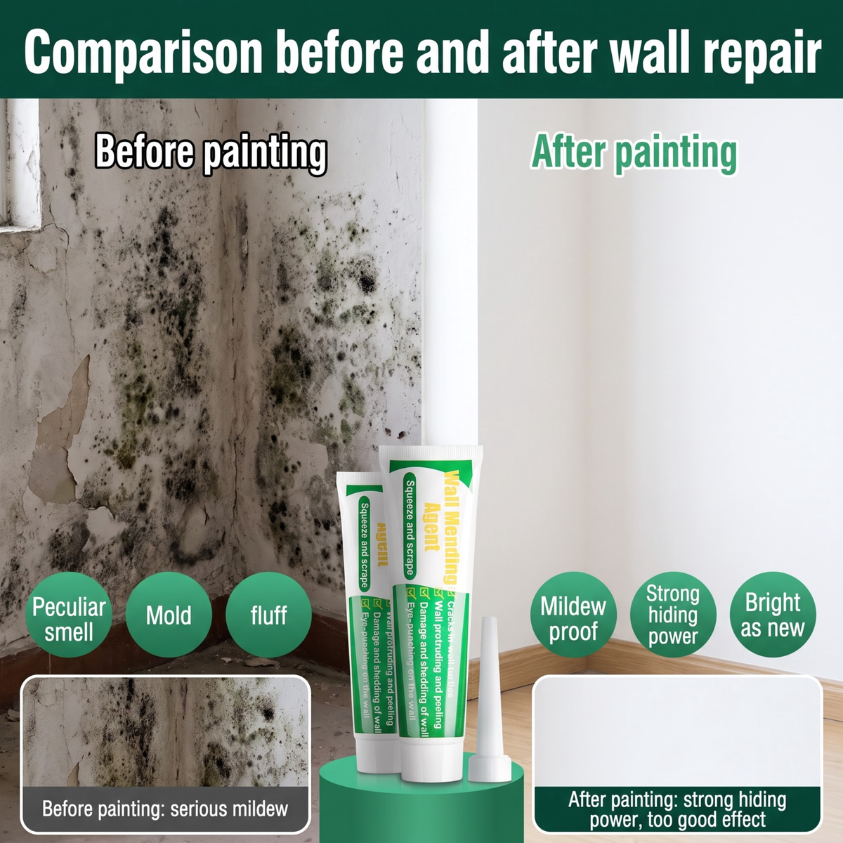 ⏳🔥Buy 1 Get 1 Free for the first 50 customers 🔥⏰Wall Repair Paste - Quick Repair