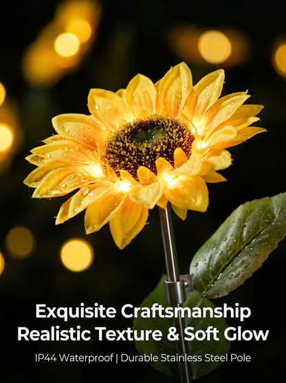 🌻50%OFF🌻 Outdoor Household Courtyard Solar Sunflower Lights, Garden Lawn Decorative Plug-in Street Lights, Simulated Landscape Atmosphere Lights