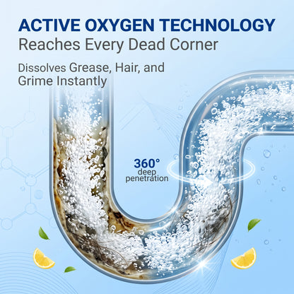 ✨Buy 1 Get 1 Free🔥Active Oxygen Drain Cleaner Tablets, Foaming Pipe Clog & Odor Remover for Sinks Drains Toilets