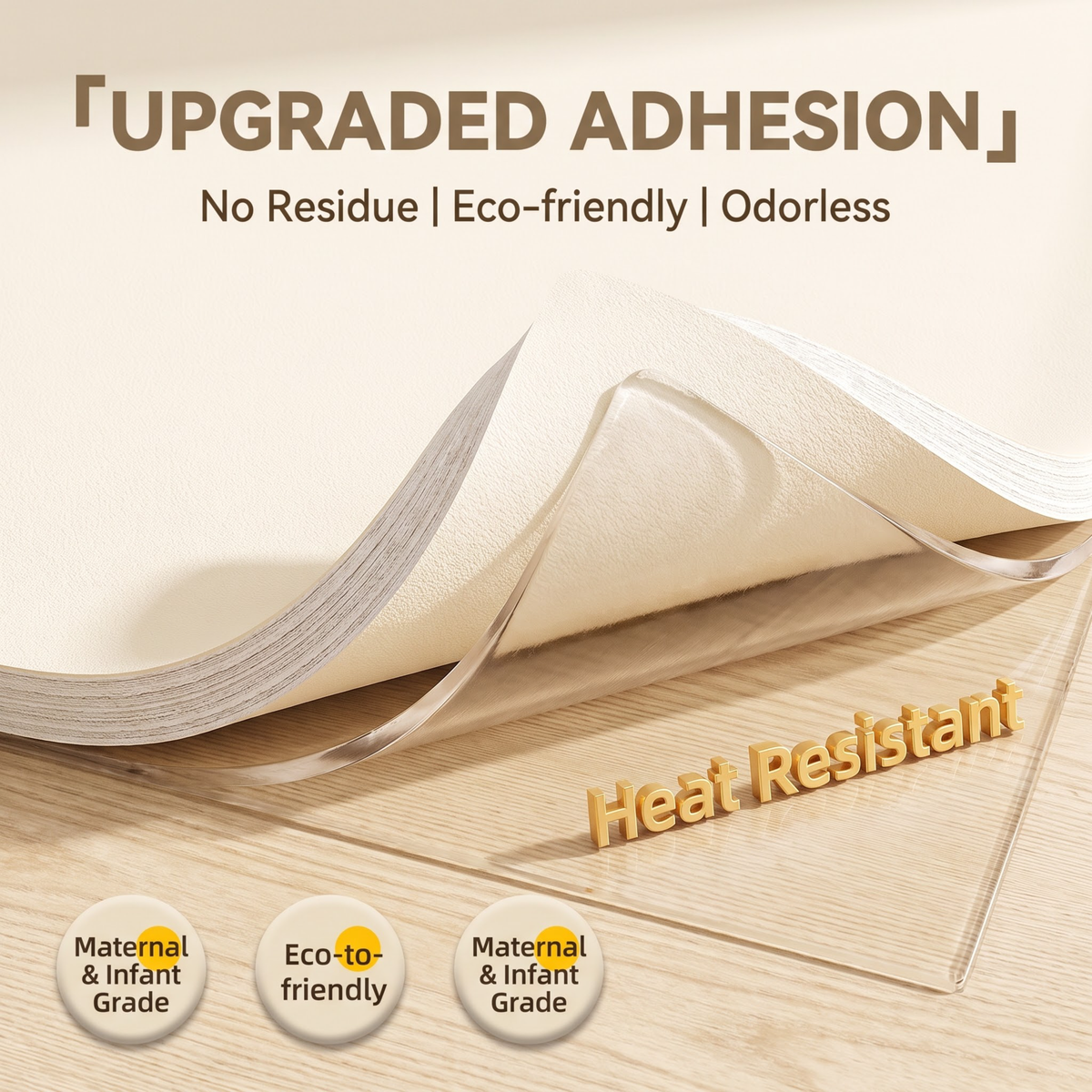 📢📢 Buy 1 Get 1 Free⏰ ✨Self-adhesive PET matte cabinet film, waterproof and oil-proof, aluminum foil backing, furniture renovation sticker.