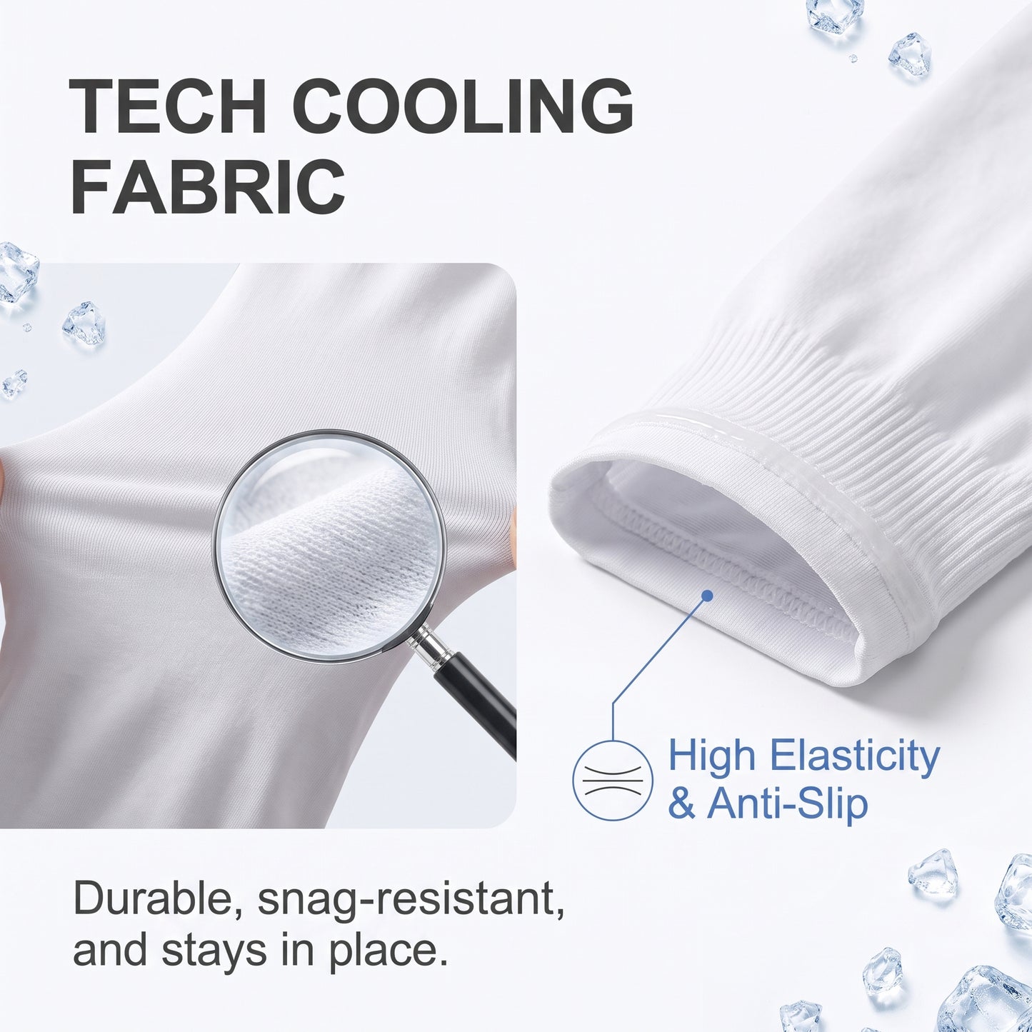 🧊50%off🧊2026 New Loose Oversized Ice Silk Sun Protection Arm Sleeves, Thin UV Protection Cooling Sleeves for Summer