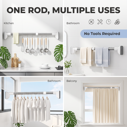 📢Limited-time 52% off!! 📢No-drill telescopic clothes drying rack