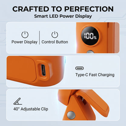✨Buy 1 Get 1 Free🧊5-in-1 Semiconductor Cooling Fan | Portable Handheld Ice Compress Fan | USB Rechargeable Folding Waist Clip & Neck Fan with Smart LED Display & Multi-Speeds