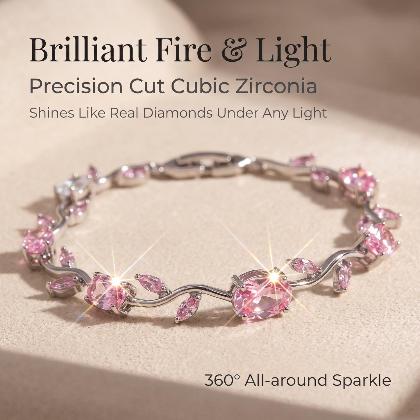 ✨50%OFF✨18K Gold Plated Micro-Pave Zirconia Bracelet | Luxury Sparkling Branch Vine Cuff Wristband | Adjustable Sliding Clasp Elegant Jewelry Gift for Women