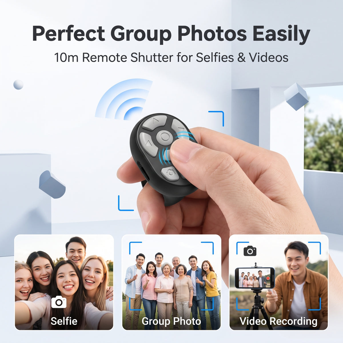 🎮First 50 customers enjoy 50% off ✨ Bluetooth Ring Remote Control – One-button control of your phone ✨