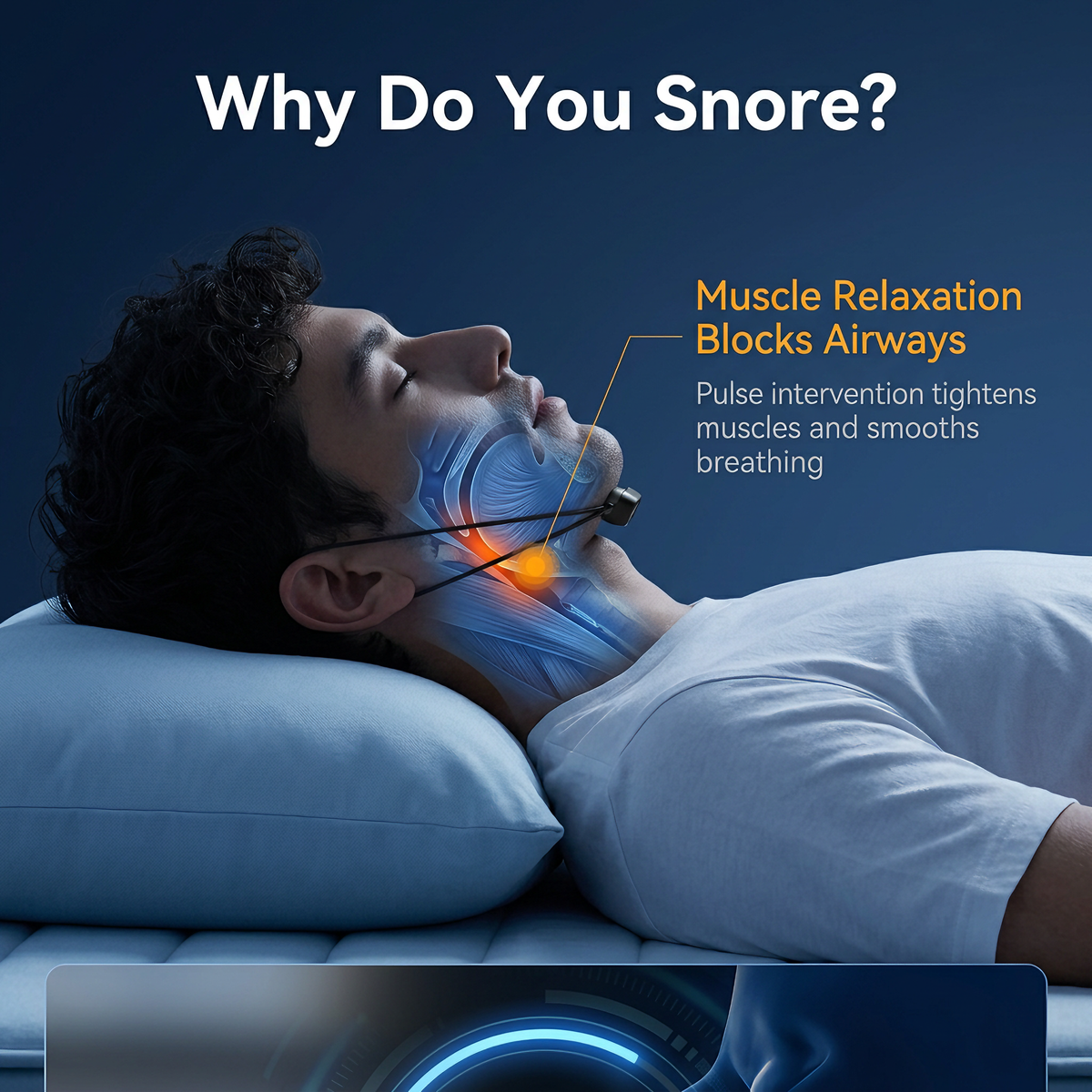 🔥 Half-price offer for the first 50 customers 🔥 Throat massager & anti-snoring device