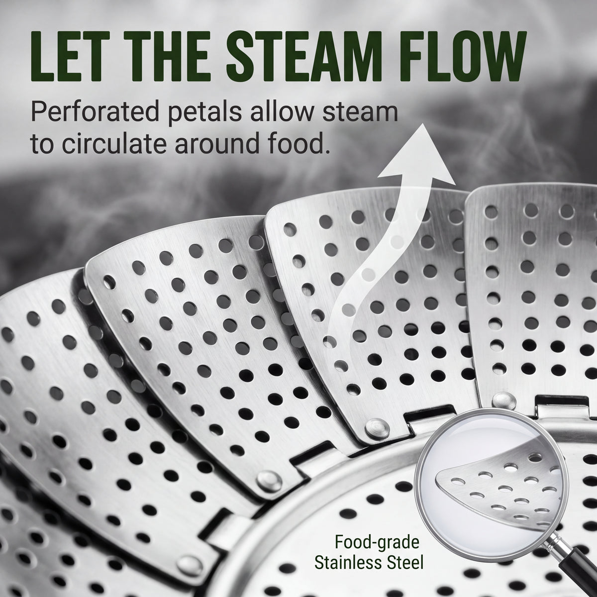 🔥First 50 customers enjoy 50% off🔥Adjustable Foldable Stainless Steel Steamer Basket