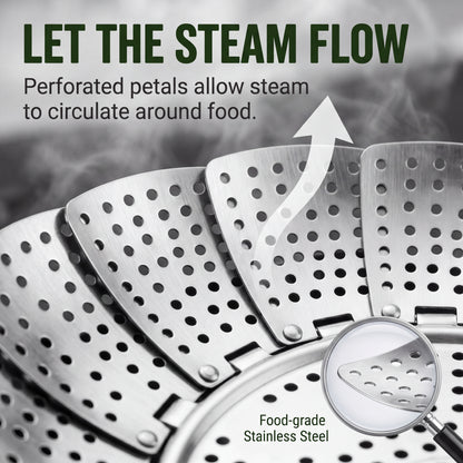🔥First 50 customers enjoy 50% off🔥Adjustable Foldable Stainless Steel Steamer Basket