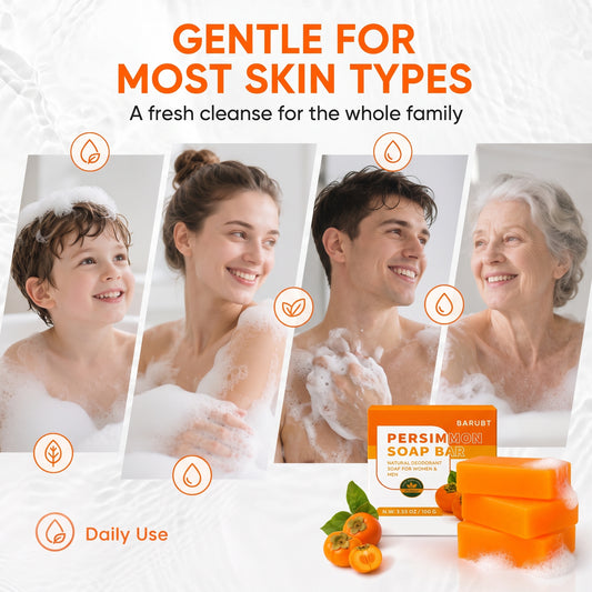 🔥Buy 1 Get 2 Free🔥Natural Persimmon Soap Bar