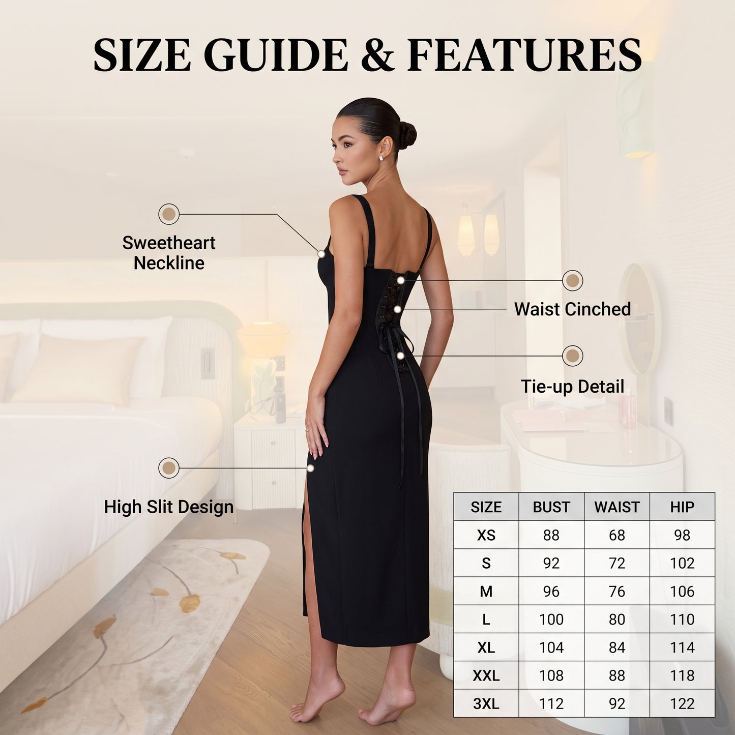 ✨50%off✨2026 Spring Summer Women Luxury Slim Split Lace Up Cami Dress Casual Sleeveless Dress