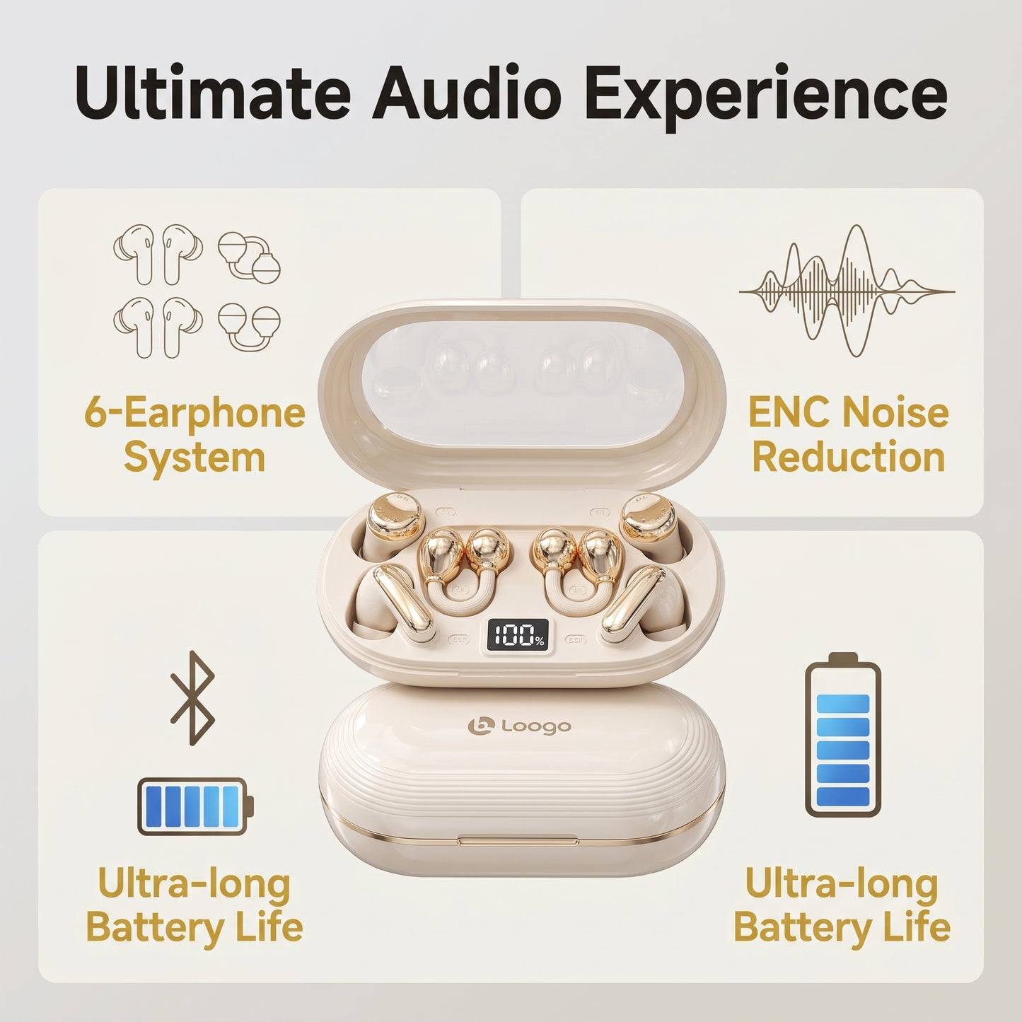 🔥TODAY ONLY! 50% OFF🔥2026 Clip-On Sleep Wireless Earbuds | 6 Pack, Phone Charging & Noise Reduction