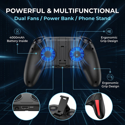 🔥Today’s Special🔥2 In 1 Phone Cooler with 4 Finger & 6 Finger Gaming Trigger Auxiliary Tool
