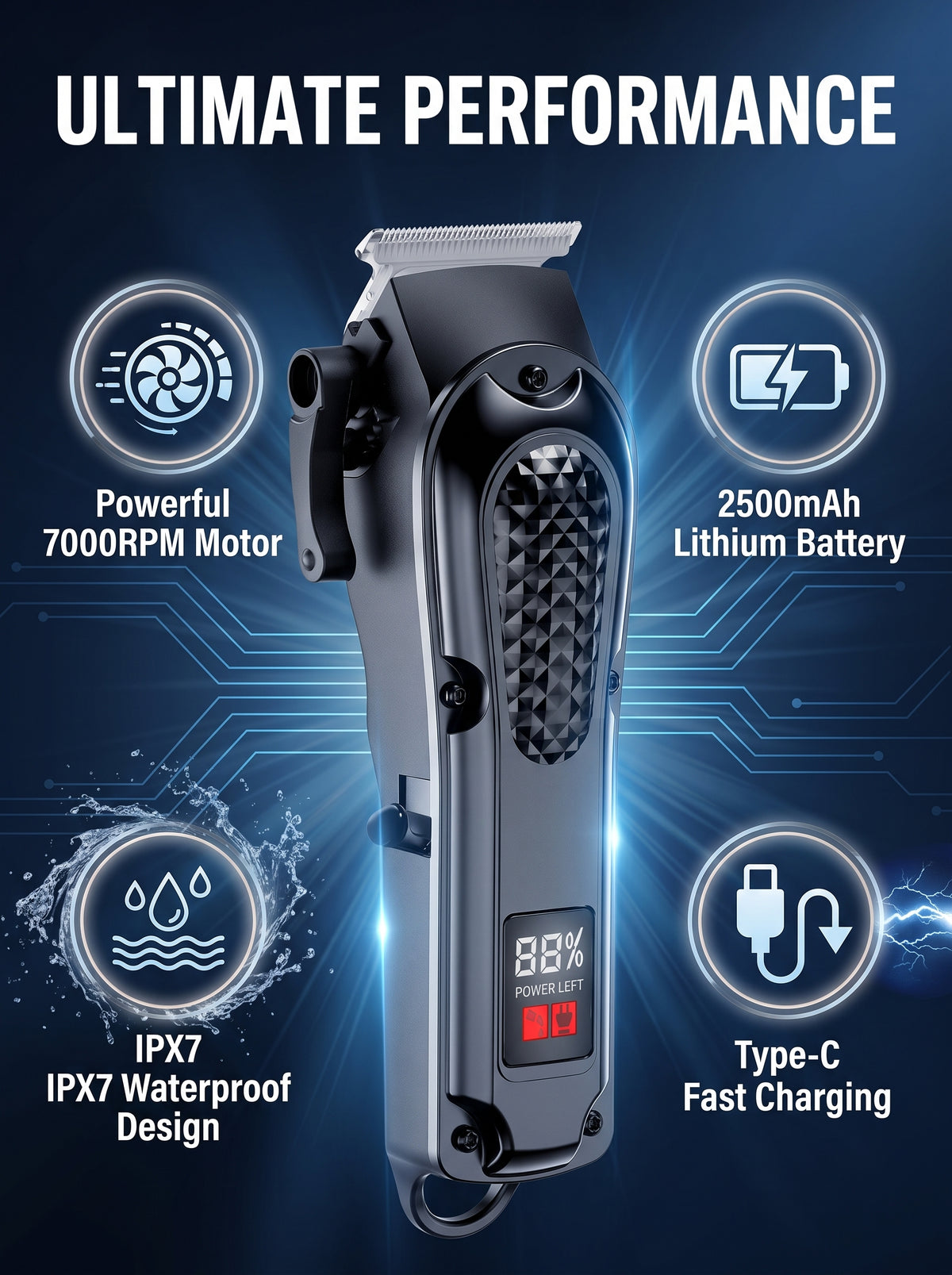 🎄Christmas Special Offer 50% OFF｜Digital Display Hair Clipper Trimmer Set