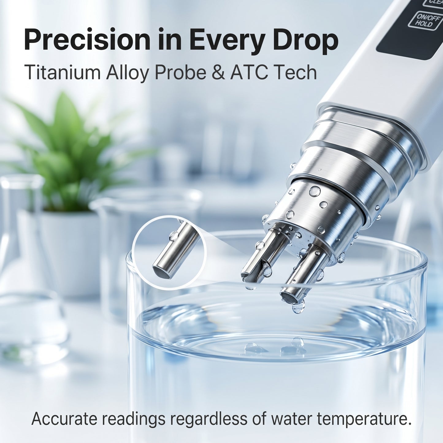 🔥50%off🔥4-in-1 Water Quality Tester Pen, Temp °C/°F & EC Meter