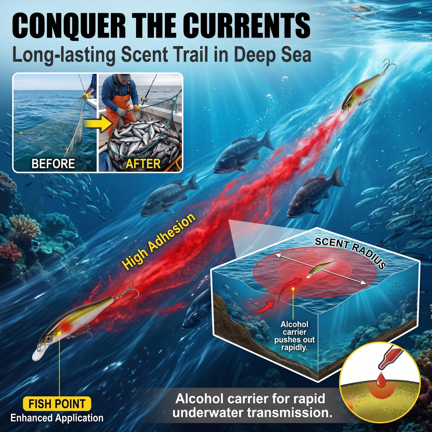 🔥50%off🔥The FISH POINT™ Pro-Grade Concentrated Marine & Freshwater Fish Attractant (100ml / 3.38 fl.oz)
