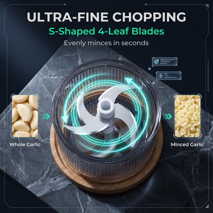 👶🥕🍎 LIMITED-TIME 50% OFF! 4 Blades Versatile Electric Mini Chopper – Grind, Mince, Puree – Stainless Steel Blades, Easy Clean – Great for Baby Food, Salsa, Dips, and Dressings 🧑‍🍳✨