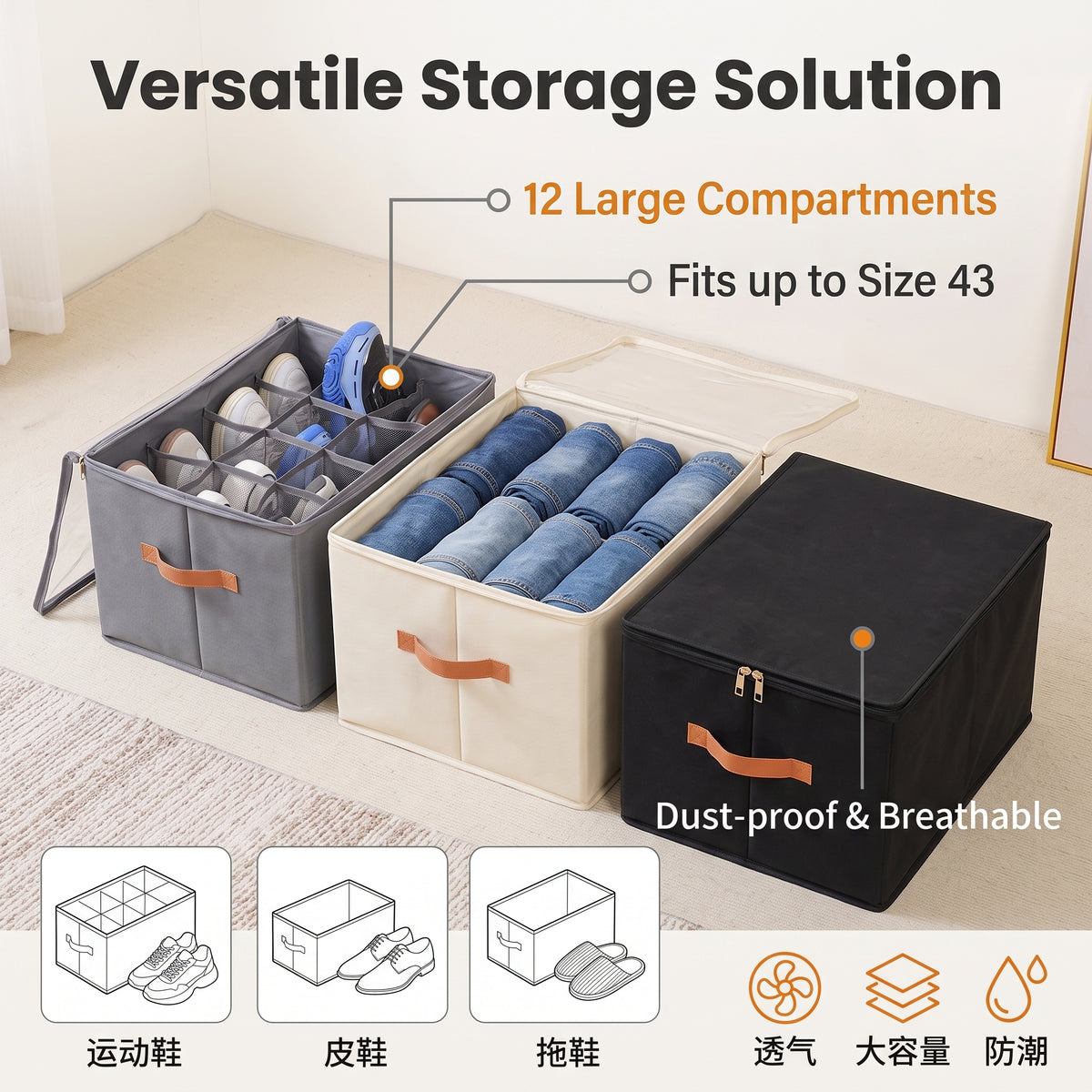 🔥Limited Time 50% Off✨Collapsible, Dust-Proof, and Moisture-Proof Shoe Storage Box