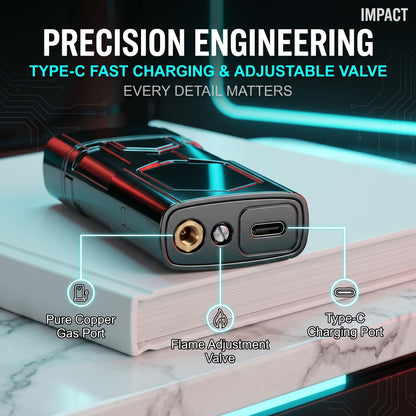 🔥50%off🔥Smart Voice-Control Lighter - Cyberpunk Dual Flame Torch Lighter, Type-C Rechargeable Windproof Electric Lighter