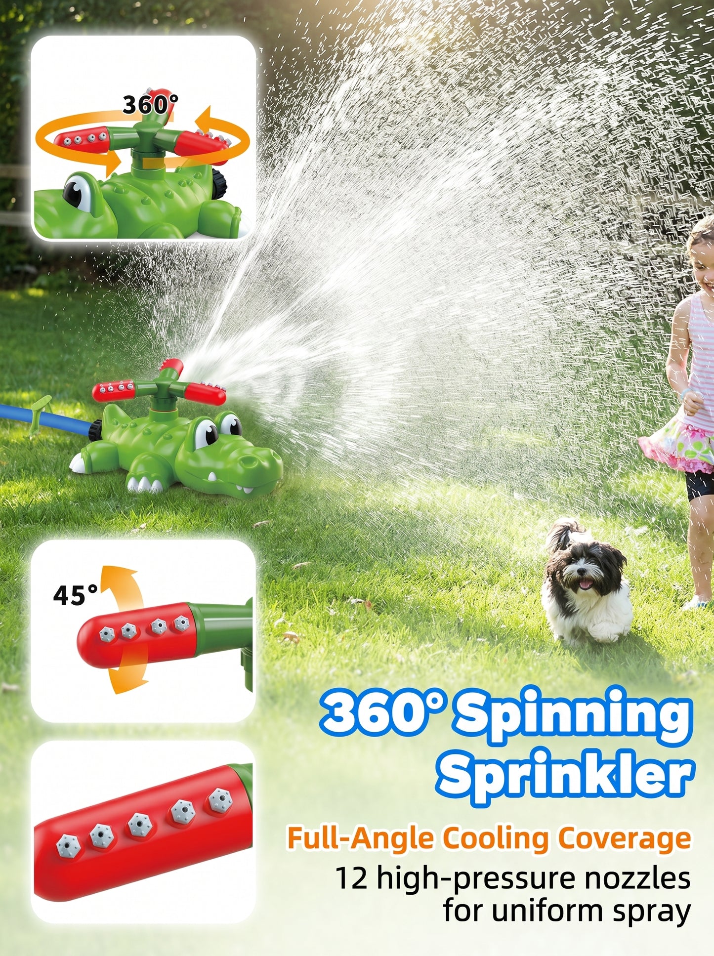 🔥50%off   Kids Baseball Launch Rocket Sprinkler Outdoor Lawn Water Toy