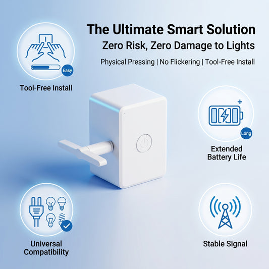 ✨Buy 1 Get 1 Free✨Lazy Light Switch Pusher, Wireless Remote Light Switch Helper for Seniors, No Wiring Needed, USB Rechargeable