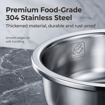 📢50% OFF !! ⏰Stainless Steel Strainer With 3 In 1 Slicer, Dicer And Grater (3CGS1)