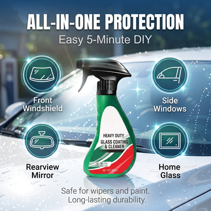🔥Buy One Get One Free🔥2-in-1 Car Glass Oil Film Remover & Ceramic Coating, Rain Repellent Windshield Cleaner