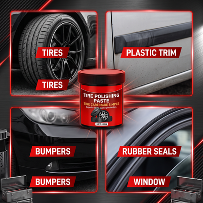 🚗 BUY 1 GET 1 FREE✨ Tire Wax – Restores Black Gloss, Blocks UV, Repels Dirt & Easy Quick🛞