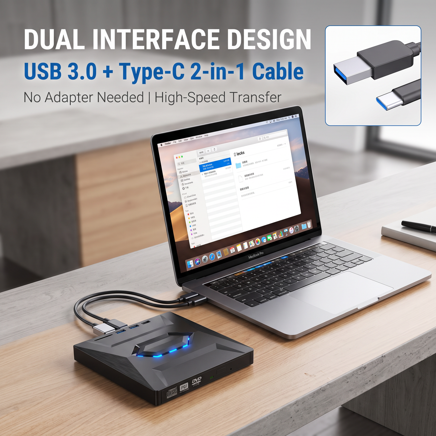 🔥Free shipping🔥7-in-1 External USB DVD Drive & Blu-ray Player