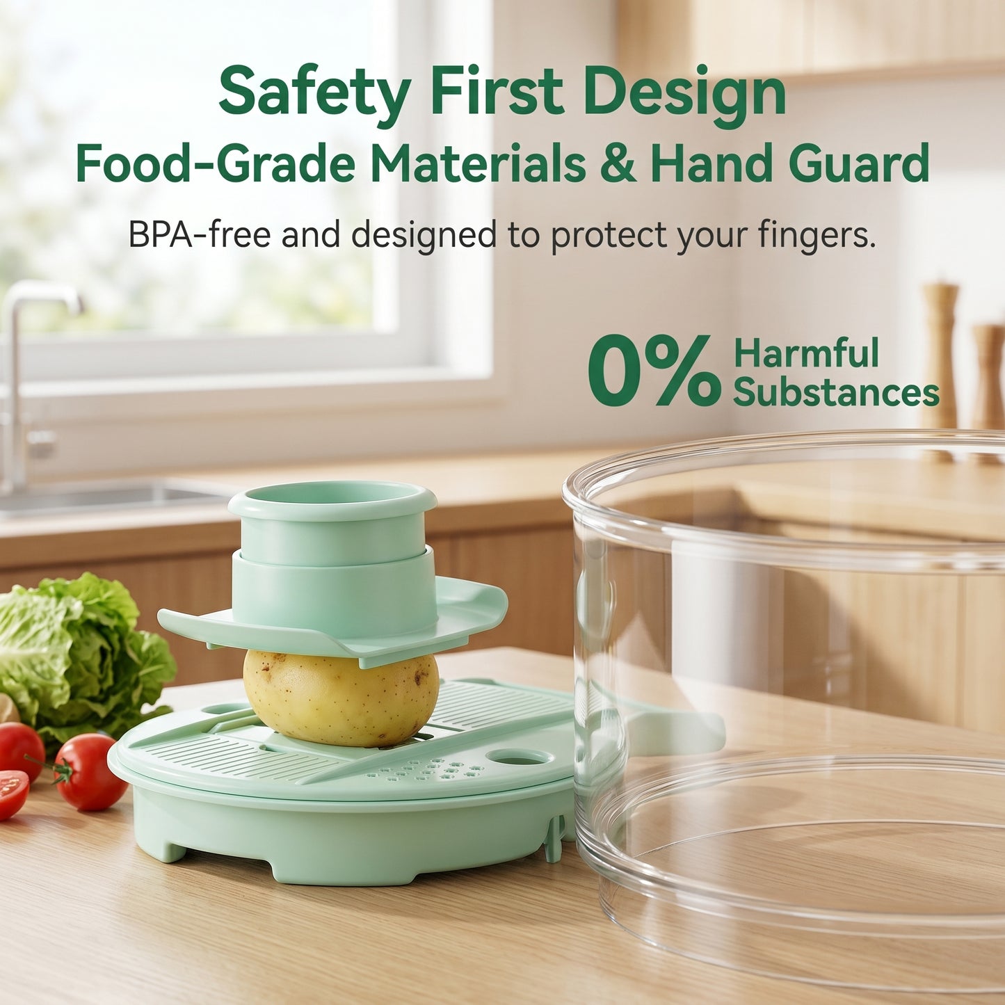 🔥New Upgrade🔥Multi-functional vegetable cutter drain basket