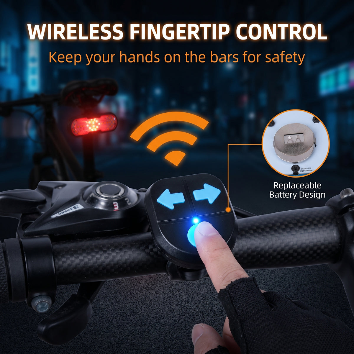 🚲 Half-price offer for the first 50 customers 💡 Smart bike safety light (with wireless remote) — multi-mode, USB rechargeable, safe and reliable ✨