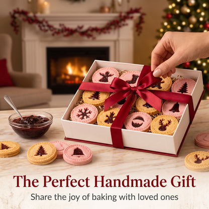 🔥50% OFF🎄Festive Christmas Cookie Cutter Set 3D Holiday Baking Stamps