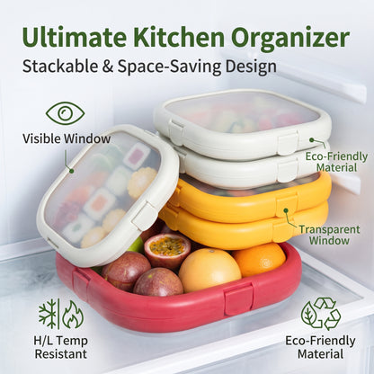 🔥Mid-Year Sale 2026 | 50% OFF🔥Hot Selling Food-Grade Silicone Airtight Storage Box, Double-Sided Fridge Crisper for Fruits & Veggies