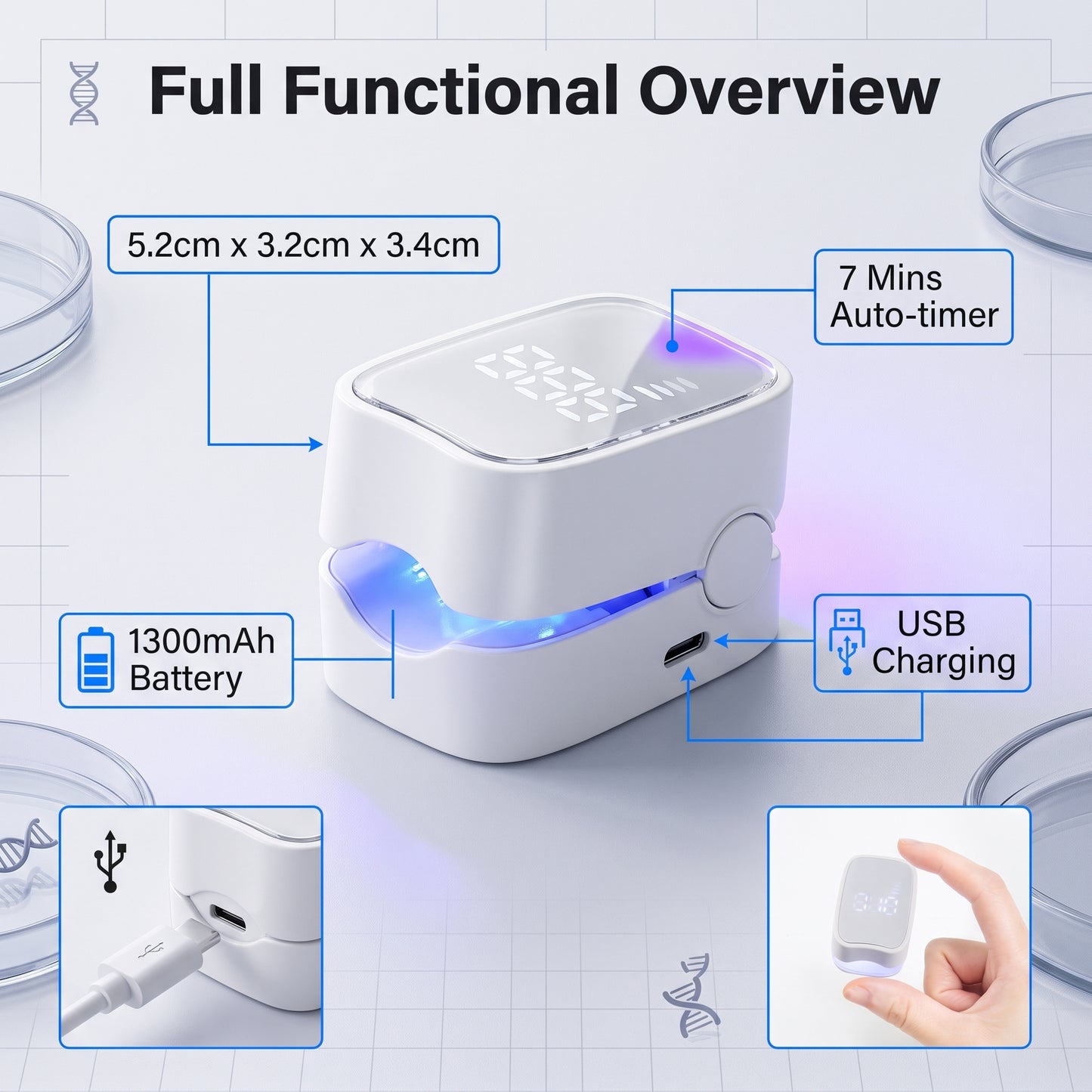 🔥Today‑Only 50% OFF｜UV nail fungus lamp