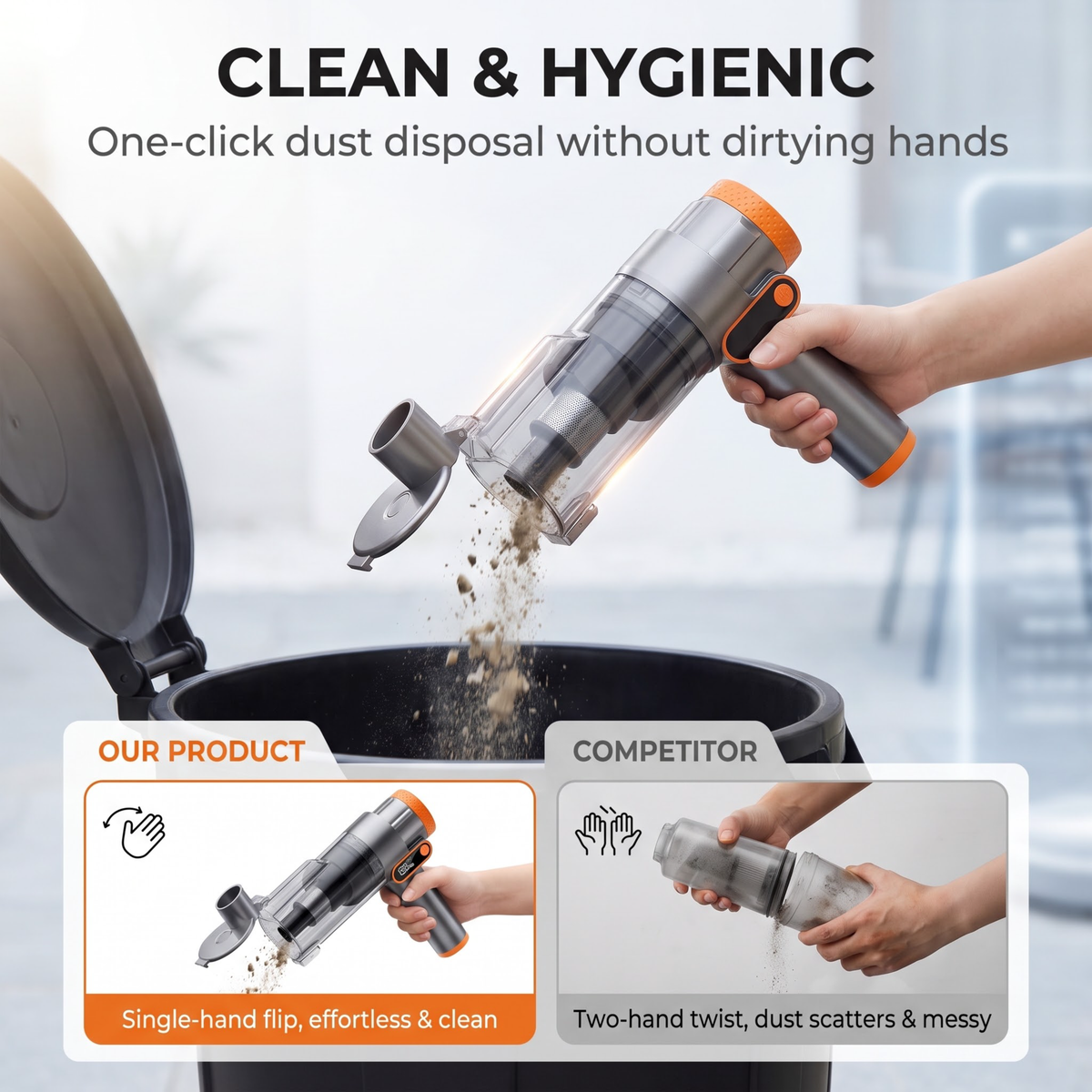 ⏳🔥LIMITED-TIME 50% OFF! ⏰Cordless Handheld Vacuum Blower, High Power 2-in-1 Blow & Suction Multi-use Cleaner