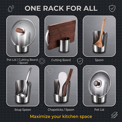 💎 Buy 2 Get 1 Free for a Limited Time! 💎 Stainless Steel Spoon Holder – Rust-proof, catches water droplets, a kitchen essential 🥄✨