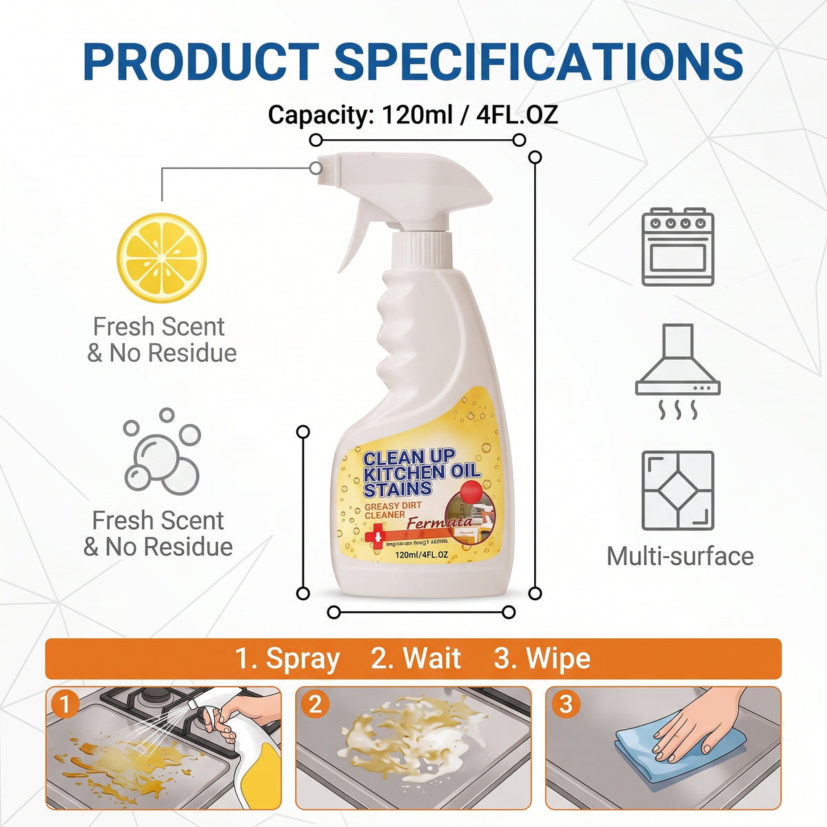 🔥Buy 3 Get 2 Free🔥Gentle Formula Kitchen Grease Cleaner Spray
