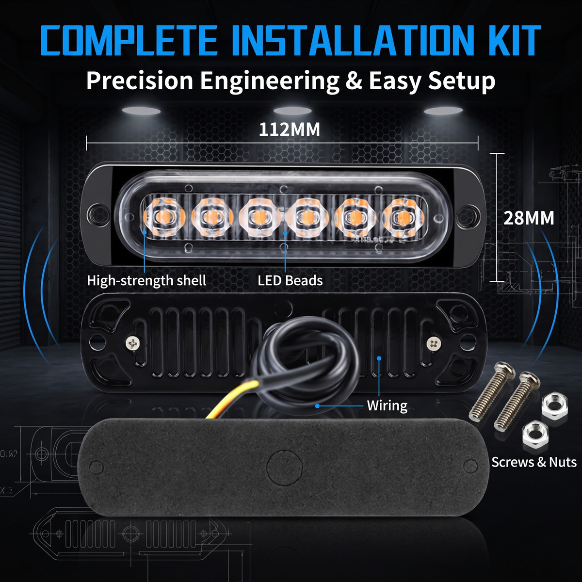 🚛 Buy 1 Get 1 Free for the first 50 customers! ✨ Waterproof, Constant On/Flicker LED Lights — Suitable for Trucks and Motorcycles 🔦🌧️