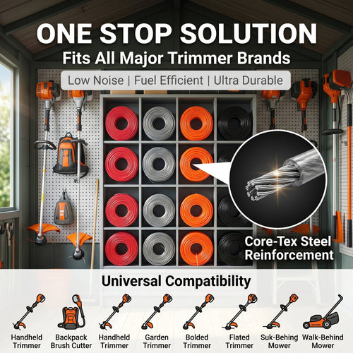 🔥50%off 🔥🌿200 FEET Universal Heavy-Duty Trimmer Line – Cut-to-Fit, Lasts Up to 10 Years