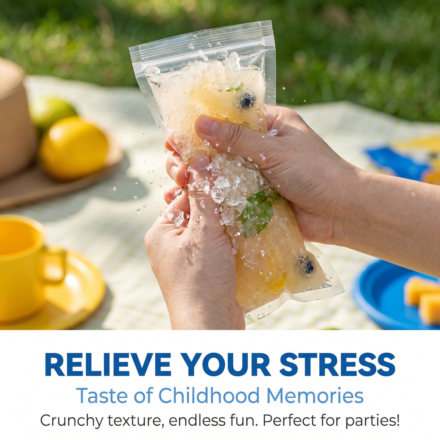 ✨50%off 🧊100% Non-Toxic Food-Grade Ice Popsicle Bags - Premium Pure PE Self-Sealing Ice Candy Pouches, Odorless & Safe DIY Freezing Trays for Baby Puree & Fruit Juice