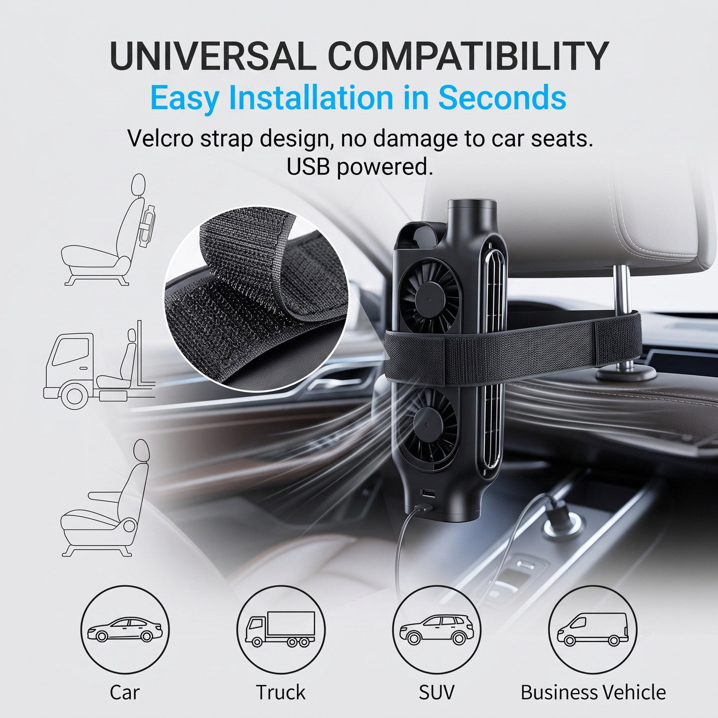 🚗💨 50% OFF🔥Headrest Fan for Car