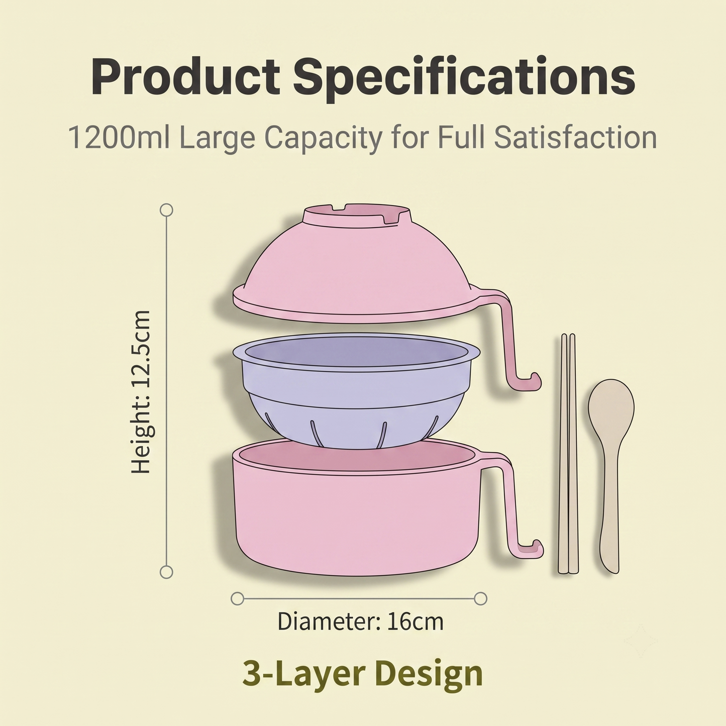 🔥HOT SALE🔥Multifunctional Microwave Ramen Bowl Set (6 Pieces)